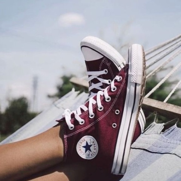 maroon chuck taylor high tops